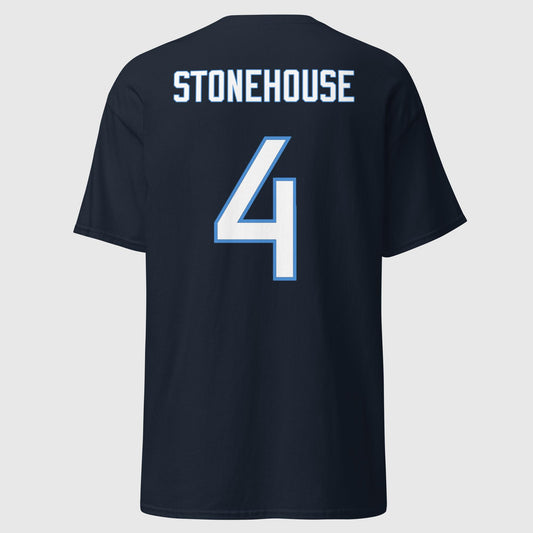 Ryan Stonehouse #4 Navy Blue T-Shirt Jersey