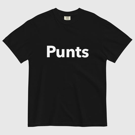 "Punts" Comfort Colors T Shirt (White Letters)