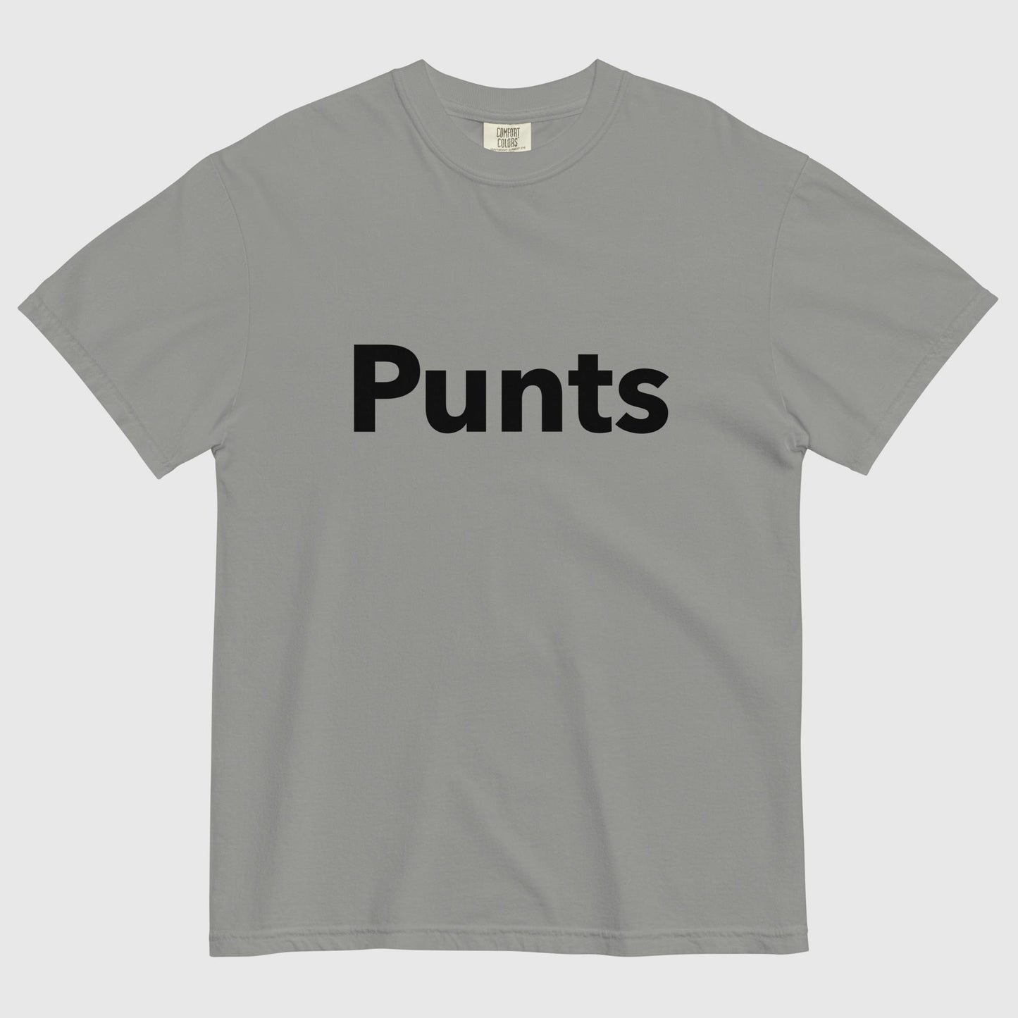 "Punts" Comfort Colors T Shirt (Black Letters)